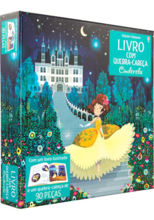 CINDERELA; LIVRO COM QUEBRA-CABEÇAS