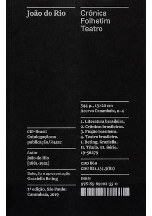 CRÔNICA, FOLHETIM, TEATRO - COLEÇÃO ACERVO