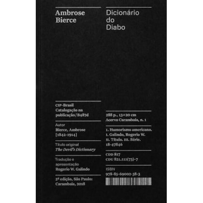 DICIONÁRIO DO DIABO - COLEÇÃO ACERVO