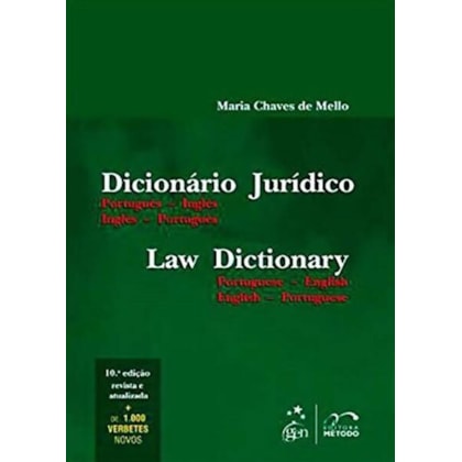 DICIONÁRIO JURÍDICO - PORTUGUÊS-INGLÊS - INGLÊS-PORTUGUÊS