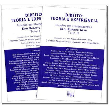 DIREITO: TEORIA E EXPERIÊNCIA - 2 TOMOS - 1 ED./2013
