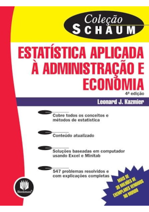 ESTATÍSTICA APLICADA À ADMINISTRAÇÃO E ECONOMIA
