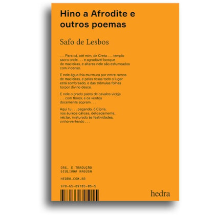HINO A AFRODITE E OUTROS POEMAS (BILÍNGUE)