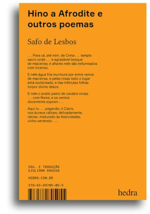 HINO A AFRODITE E OUTROS POEMAS (BILÍNGUE)