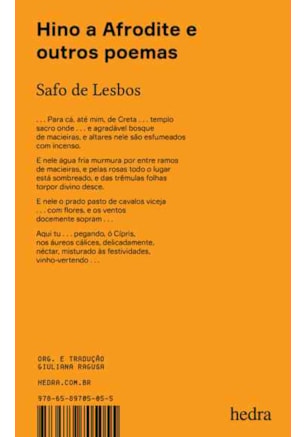 HINO A AFRODITE E OUTROS POEMAS (BILÍNGUE)