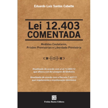 LEI 12.403 COMENTADA