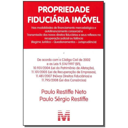 PROPRIEDADE FIDUCIÁRIA IMÓVEL - 1 ED./2017