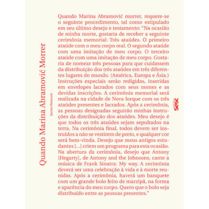 QUANDO MARINA ABRAMOVIC MORRER