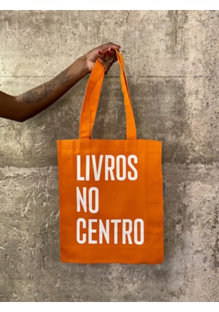 SACOLA LONA - LIVROS NO CENTRO - LARANJA