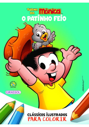 TURMA DA MÔNICA CLÁSSICOS ILUSTRADOS PARA COLORIR O PATINHO FEIO